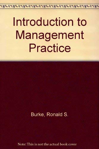 Imagen de archivo de Introduction to Management Practice a la venta por BookHolders