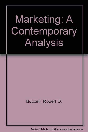 Stock image for Marketing: A Contemporary Analysis for sale by BookHolders