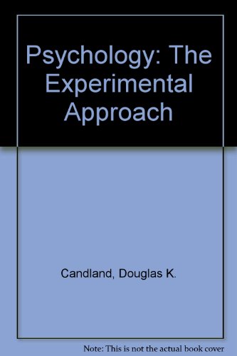 Imagen de archivo de Psychology: The Experimental Approach Candland, D.K. a la venta por CONTINENTAL MEDIA & BEYOND