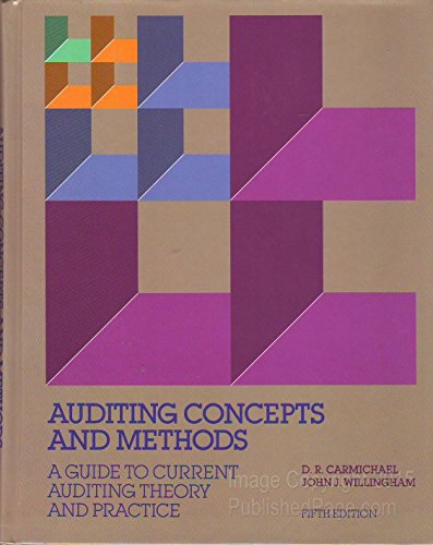 Beispielbild fr Auditing Concepts and Methods: A Guide to Current Auditing Theory and Practice zum Verkauf von HPB-Red