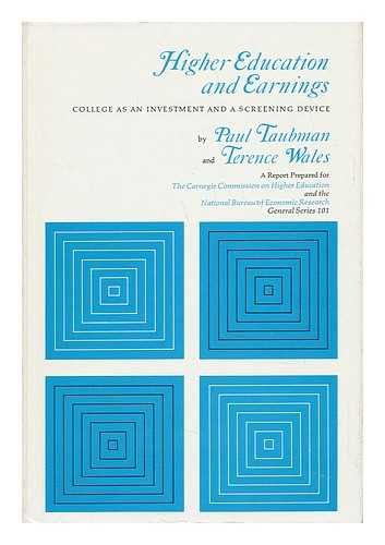 9780070101210: Higher education and earnings;: College as an investment and a screening device, (National Bureau of Economic Research. General series)