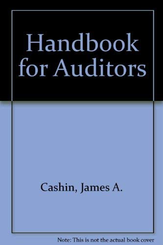 Imagen de archivo de Handbook for Auditors a la venta por Mispah books