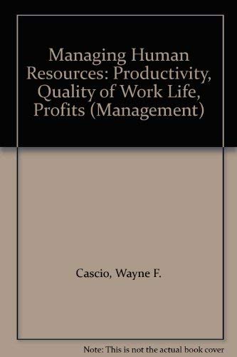 Stock image for Managing human resources: Productivity, quality of work life, profits (McGraw-Hill series in management) for sale by HPB-Red