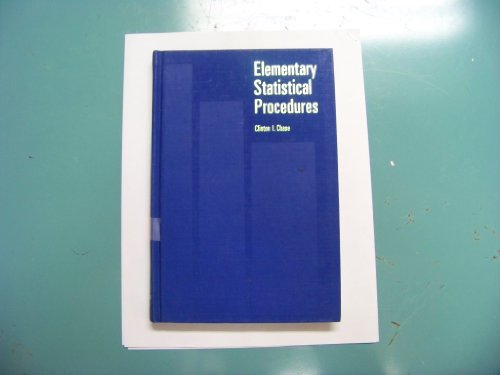 Stock image for Elementary Statistical Procedures for sale by AwesomeBooks