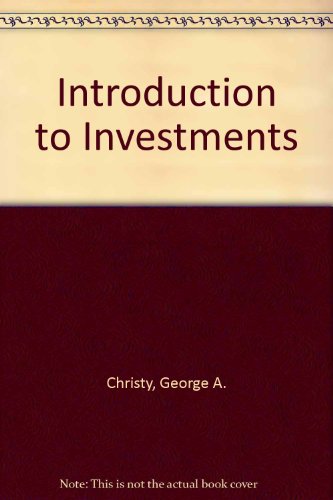 Imagen de archivo de Introduction to investments (McGraw-Hill series in finance) a la venta por HPB-Red