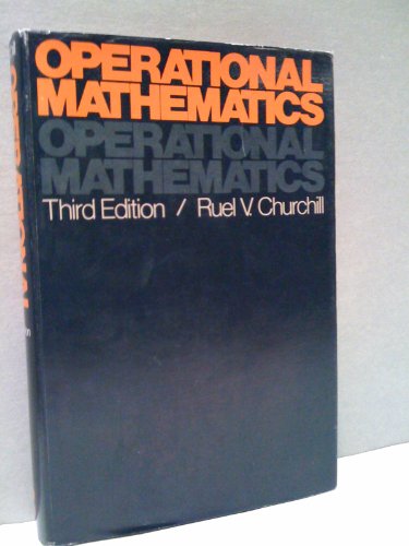Imagen de archivo de Operational Mathematics a la venta por Better World Books