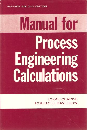 Beispielbild fr Manual for Process Engineering Calculations zum Verkauf von ThriftBooks-Dallas