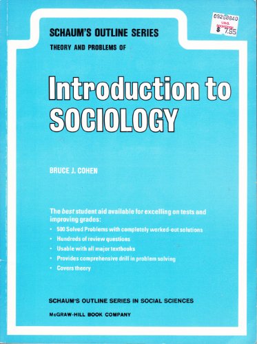 Imagen de archivo de Schaum's Outline of Theory and Problems of Introduction to Sociology a la venta por ThriftBooks-Atlanta