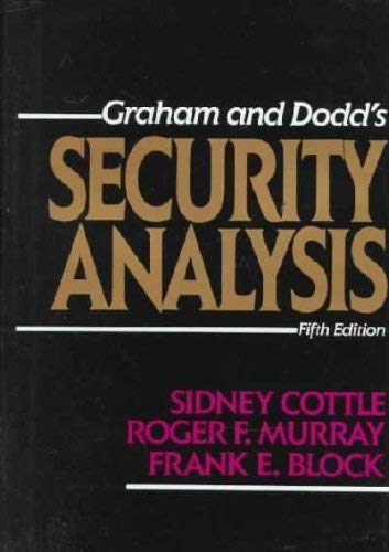 9780070132375: Graham and Dodd's Security Analysis: Fifth Edition