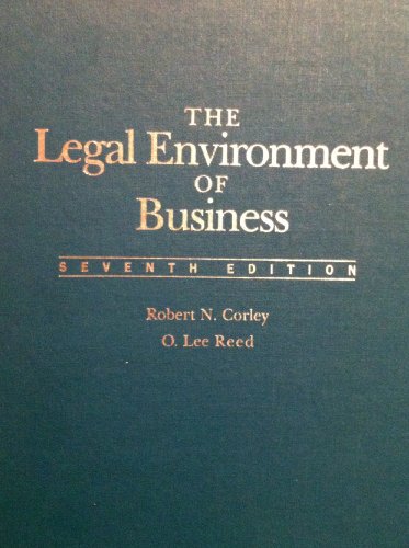 Beispielbild fr The Legal Environment of Business zum Verkauf von Better World Books