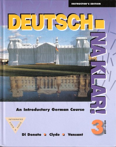 Beispielbild fr Deutsch, Na Klar! : An Introductory German Course zum Verkauf von Better World Books