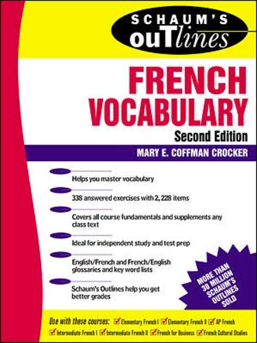 Beispielbild fr Schaum's Outline of French Vocabulary zum Verkauf von SecondSale