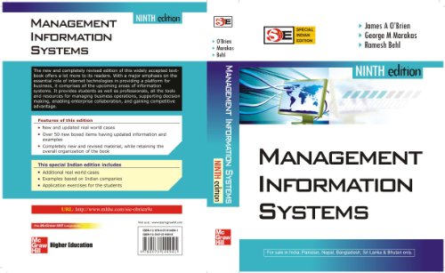 Imagen de archivo de MANAGEMENT INFORMATION SYSTEMS 9E (SIE) a la venta por dsmbooks