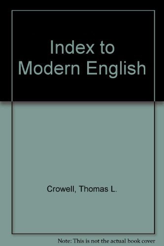 9780070147348: Index to Modern English