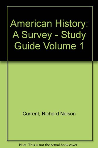 9780070150294: American History: A Survey - Study Guide Volume 1