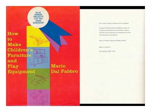 Imagen de archivo de How to Make Children's Furniture and Play Equipment a la venta por Better World Books