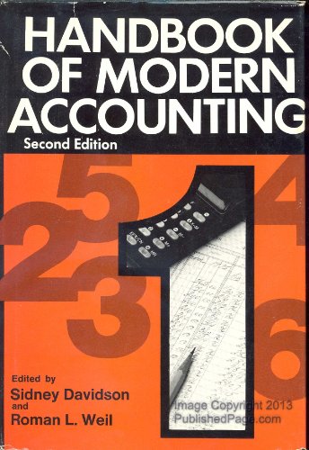 Beispielbild fr Handbook of Modern Accounting zum Verkauf von Better World Books