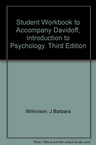 9780070155466: Student Workbook to Accompany Davidoff, Introduction to Psychology. Third Edition