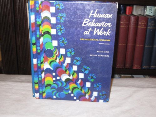 Stock image for Human Behavior at Work : Organizational Behavior for sale by Better World Books