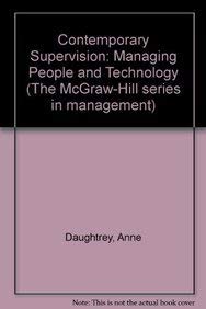 Contemporary Supervision: Managing People and Technology (The McGraw-Hill series in management) - Daughtrey, Anne and Betty R. Ricks