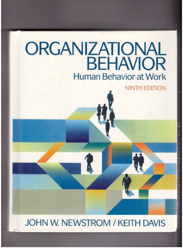 Imagen de archivo de Organizational Behavior: Human Behavior at Work (McGraw-Hill series in management) a la venta por More Than Words
