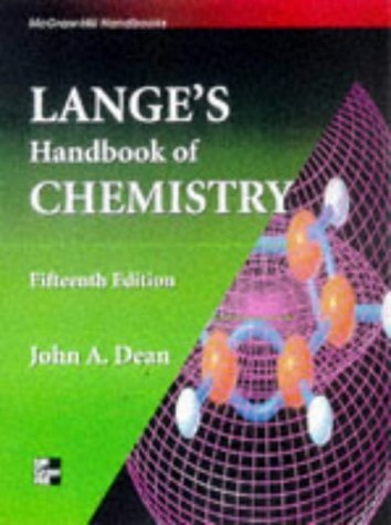 Imagen de archivo de Lange's Handbook of Chemistry a la venta por Better World Books