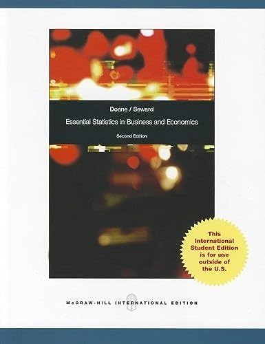 9780070165182: Essential Statistics in Business and Economics