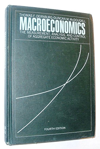 Stock image for Macroeconomics : The Measurement, Analysis, and Control of Aggregate Economic Activity for sale by Better World Books