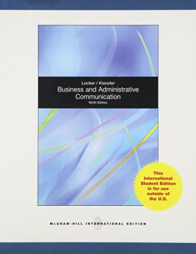 9780070167186: Business and Administrative Communication