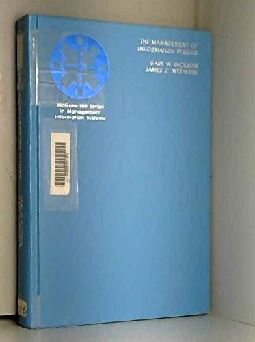 Imagen de archivo de The Management of Information Systems (McGraw-Hill Series in Management Information Systems) a la venta por HPB-Red