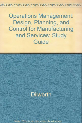 9780070169562: Operations Management: Design, Planning, and Control for Manufacturing and Services: Study Guide