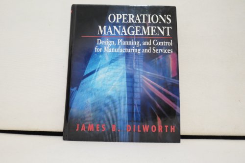 9780070169883: Operations Management: Design, Planning, and Control for Manufacturing and Services