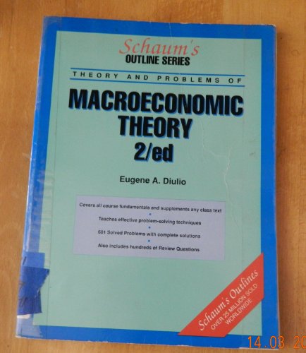 Beispielbild fr Schaum's Outline of Macroeconomic Theory zum Verkauf von BookHolders