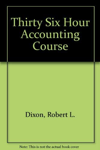 Beispielbild fr The McGraw-Hill Thirty-Six Hour Accounting Course zum Verkauf von All About Authors