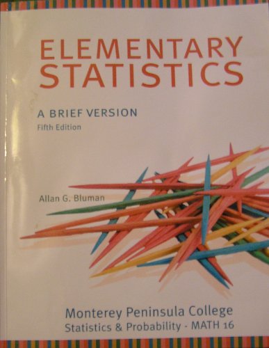 Imagen de archivo de Elementary Statistics: A Brief Version : A Brief Version a la venta por Better World Books