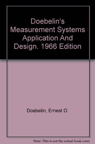 Stock image for Measurement Systems: Application and Design; for sale by HPB-Red