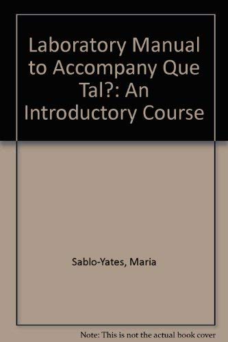 Imagen de archivo de Laboratory Manual to Accompany Que Tal?: An Introductory Course a la venta por HPB-Red