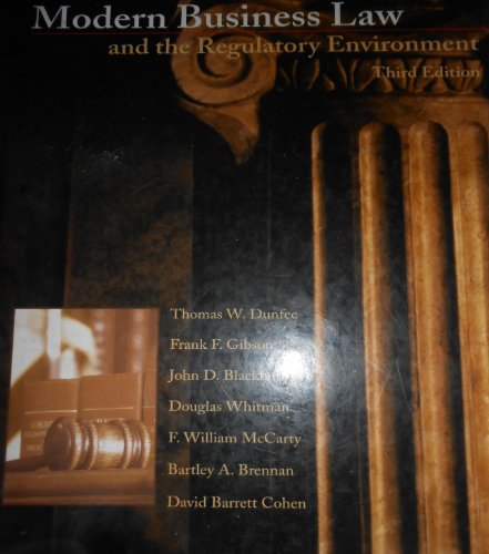 Stock image for Modern Business Law : The Regulatory Enviroment for sale by Better World Books