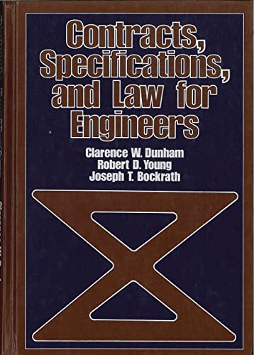 Beispielbild fr Contracts, Specifications and Law for Engineers zum Verkauf von BookHolders