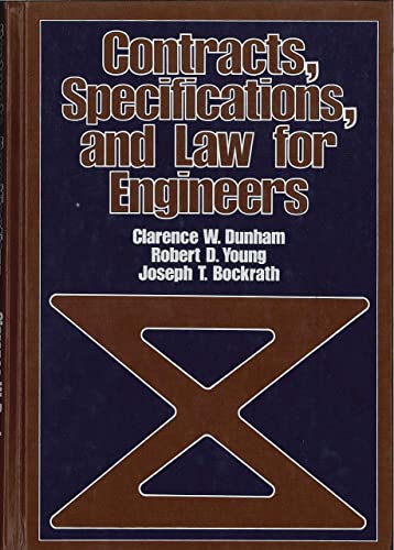 Stock image for Contracts, Specifications and Law for Engineers for sale by BookHolders