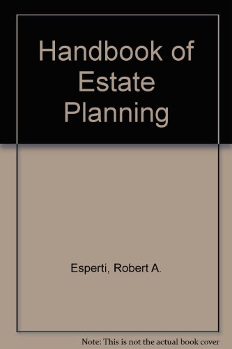 Beispielbild fr The handbook of estate planning zum Verkauf von Wonder Book