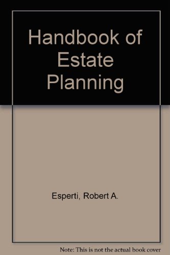 Stock image for The handbook of estate planning for sale by Wonder Book
