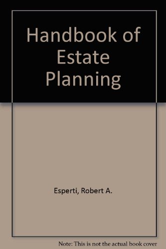 Beispielbild fr The Handbook of Estate Planning zum Verkauf von Better World Books