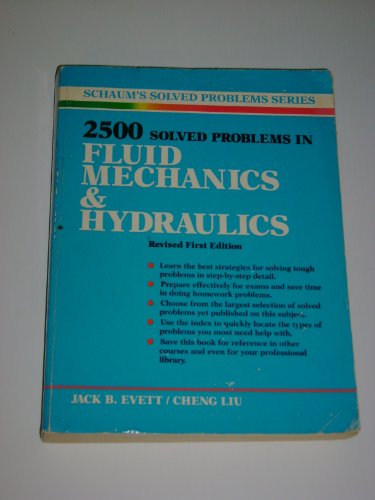 Imagen de archivo de 2,500 Solved Problems In Fluid Mechanics and Hydraulics a la venta por HPB-Red