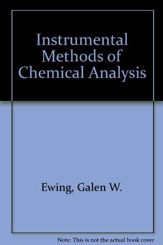 9780070198517: Instrumental Methods of Chemical Analysis