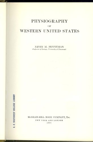 Stock image for Physiography of Western United States for sale by ThriftBooks-Atlanta