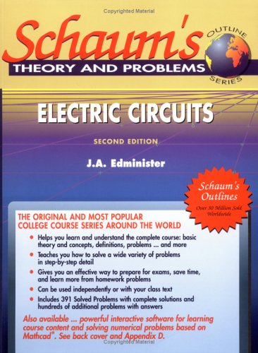 Stock image for Schaum's Outline of Electric Circuits, Second Edition (Schaum's Outlines) for sale by HPB-Red