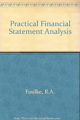 9780070216556: Practical Financial Statement Analysis (McGraw-Hill Accounting Series)