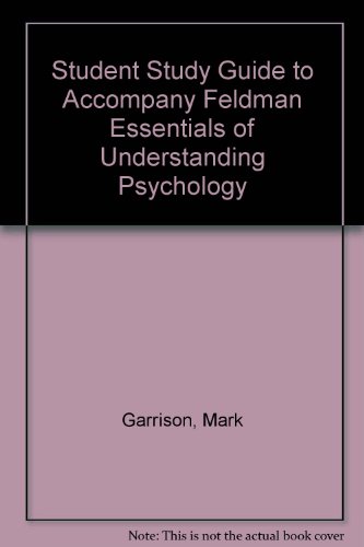 Imagen de archivo de Student Study Guide to Accompany Feldman Essentials of Understanding Psychology a la venta por BookHolders