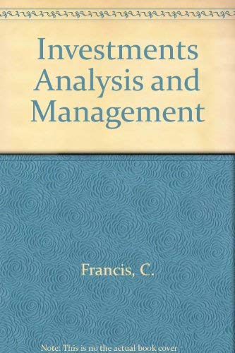 Beispielbild fr Investments: analysis and management (McGraw-Hill series in finance) zum Verkauf von Wonder Book